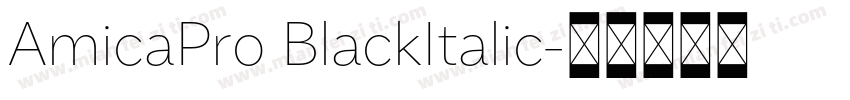 AmicaPro BlackItalic字体转换
